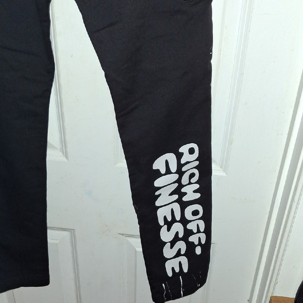 Dickies Black Pants with White Graphic - Picture 8 of 15